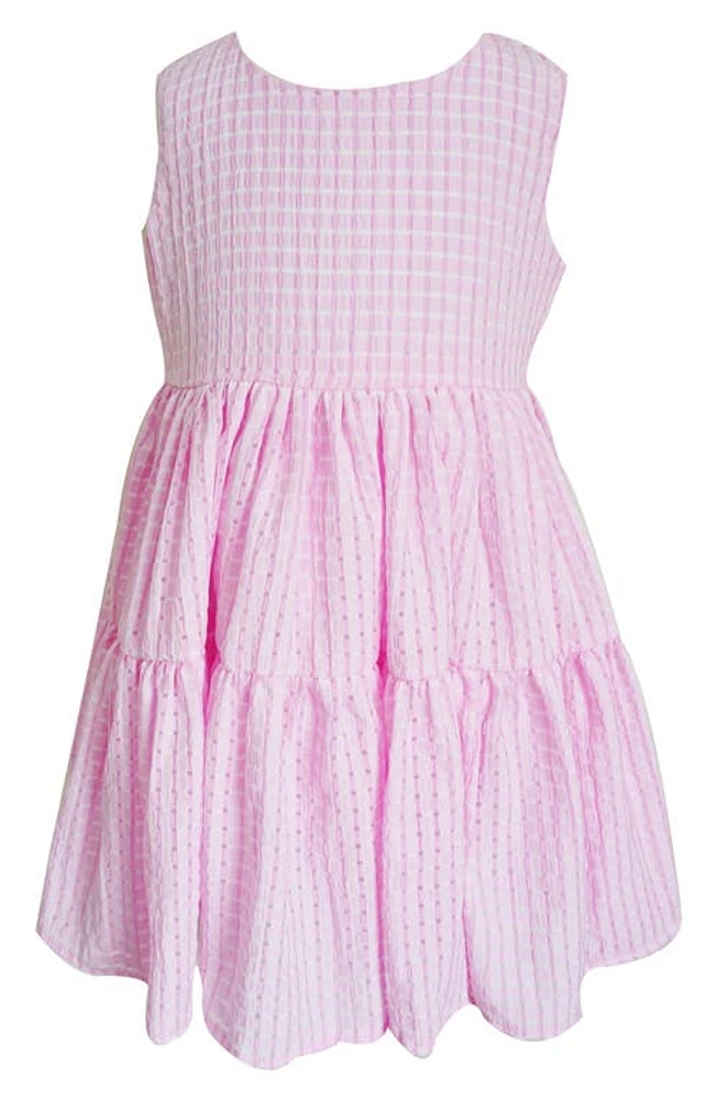 Popatu Kids' Check Tiered Dress in Pink at Nordstrom, Size 2T