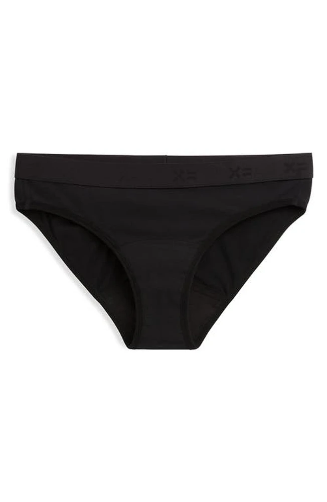 TomboyX First Line Stretch Cotton Period Bikini Pure Black at Nordstrom,