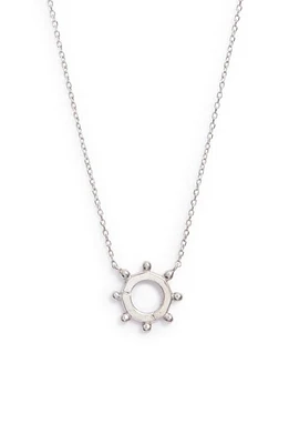 Anzie Mini Dew Drop Pendant Necklace in Silver at Nordstrom, Size 17