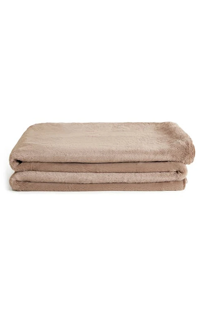 UnHide Li'l Marsh Medium Plush Blanket in Mocha Sharpei at Nordstrom, Size Throw