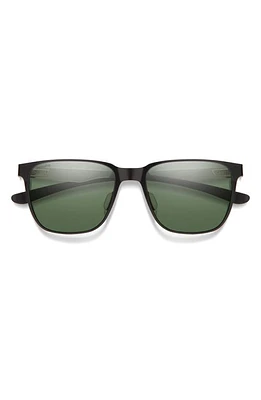 Smith Lowdown 54mm ChromaPop Polarized Square Sunglasses in Matte Black /Silver /Gray at Nordstrom