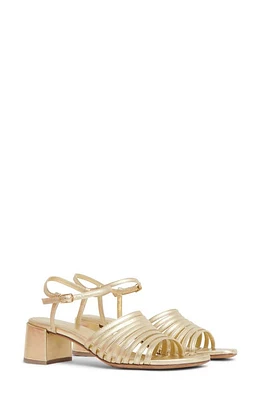 Mansur Gavriel Sun Ankle Strap Sandal Gold at Nordstrom,