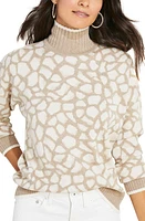 vineyard vines Double Knit Mock Neck Sweater in Sand at Nordstrom, Size X-Large