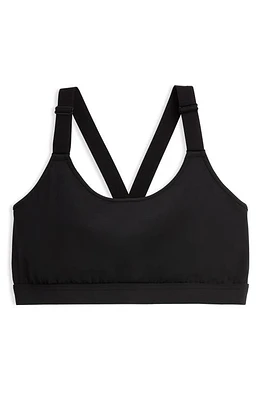 TomboyX Peak Medium Impact Sports Bra Black at