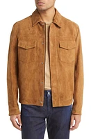 BOSS Mucker Goat Suede Jacket Beige at Nordstrom,