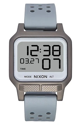 Nixon Heat Digital Rubber Strap Watch in Gunmetal Positive at Nordstrom