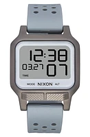 Nixon Heat Digital Rubber Strap Watch in Gunmetal Positive at Nordstrom