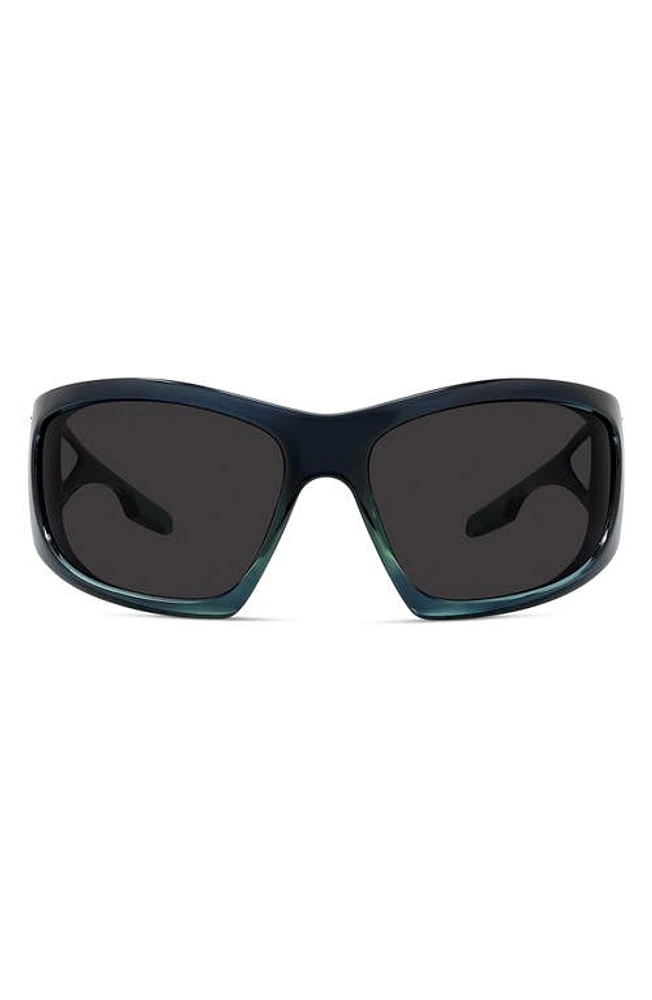 Givenchy Givcut 67mm Oversize Geometric Sunglasses in Light Green/Smoke Mirror at Nordstrom