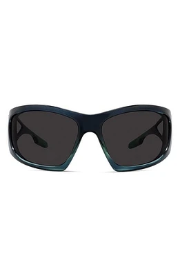 Givenchy Givcut 67mm Oversize Geometric Sunglasses in Light Green/Smoke Mirror at Nordstrom