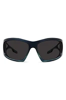 Givenchy Givcut 67mm Oversize Geometric Sunglasses in Light Green/Smoke Mirror at Nordstrom