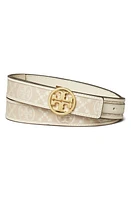 Tory Burch Miller T Monogram Jacquard & Leather Belt at Nordstrom,