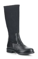 Bos. & Co. Noise Waterproof Knee High Boot Black Feel/Woven Stretch at Nordstrom,