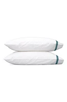 Matouk Lowell 600 Thread Count Set of 2 Pillowcases in Deep Jade at Nordstrom