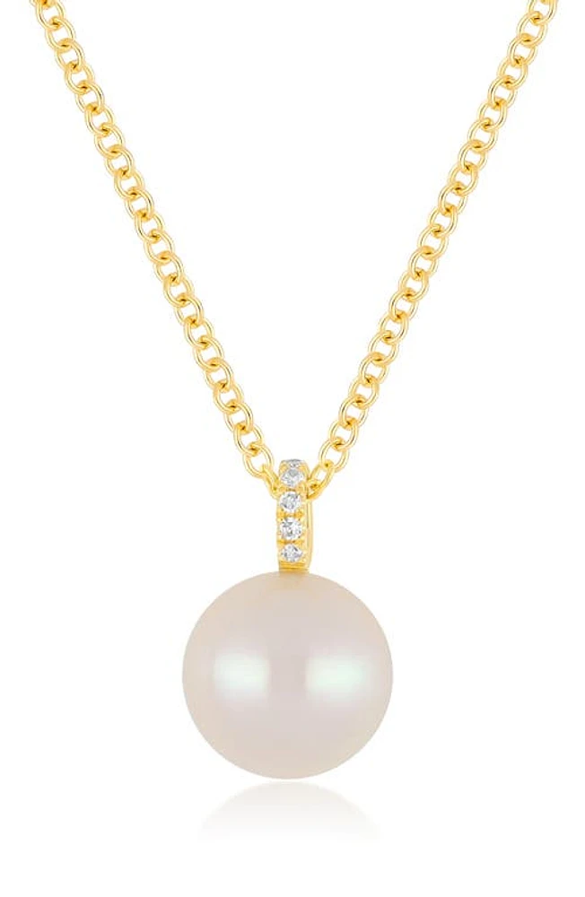 EF Collection Mother-of-Pearl & Diamond Pendant Necklace in 14K Yellow Gold at Nordstrom