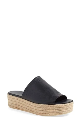 Vince 'Solana 3' Espadrille Platform Slide Sandal in Black at Nordstrom, Size 6