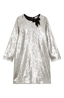 Reiss Kids' Leon Sequin Dress Silver at Nordstrom, Y