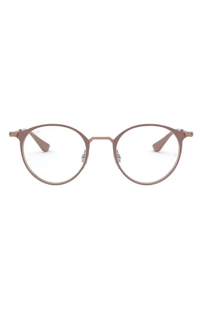 Ray-Ban 49mm Optical Glasses in Gold Brown at Nordstrom