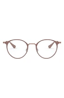 Ray-Ban 49mm Optical Glasses in Gold Brown at Nordstrom