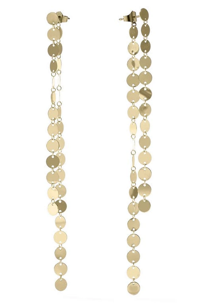 Lana Laser Disc Front/Back Earrings in Yellow Gold at Nordstrom