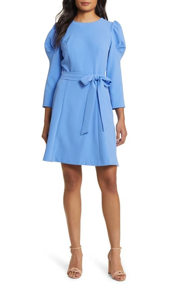 Eliza J Tie Belt A-Line Dress Periwinkle at Nordstrom,