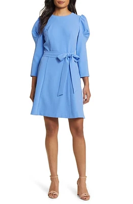 Eliza J Tie Belt A-Line Dress Periwinkle at Nordstrom,