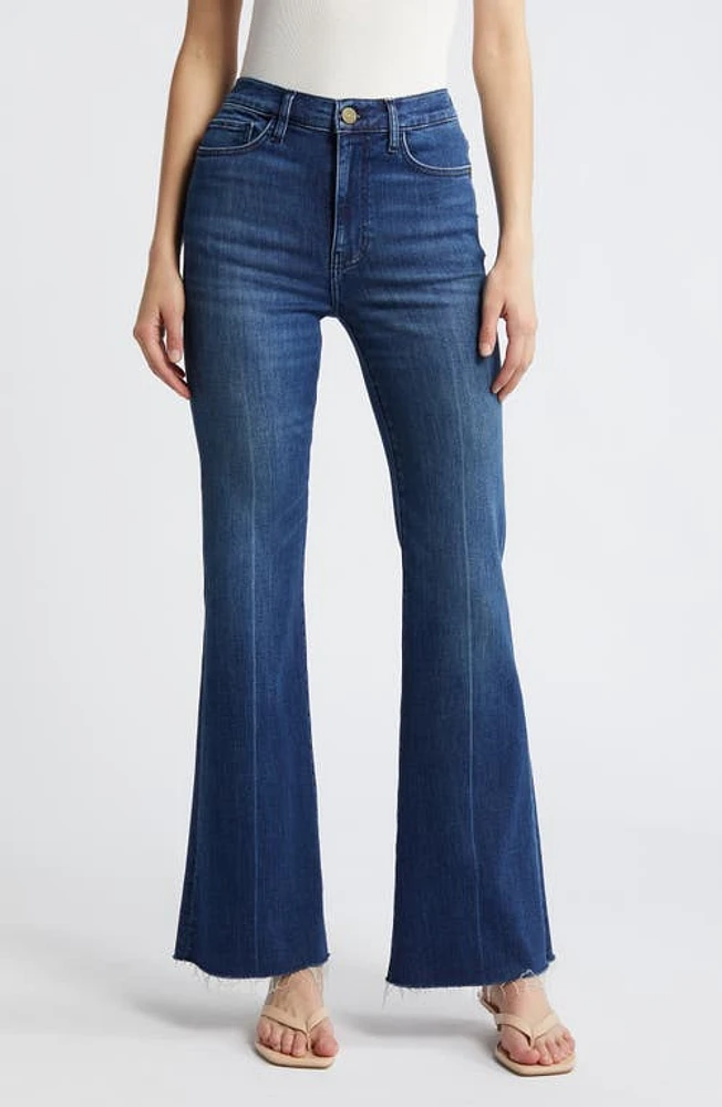 FRAME Le Easy Flare Raw Hem Jeans Calvin at Nordstrom,