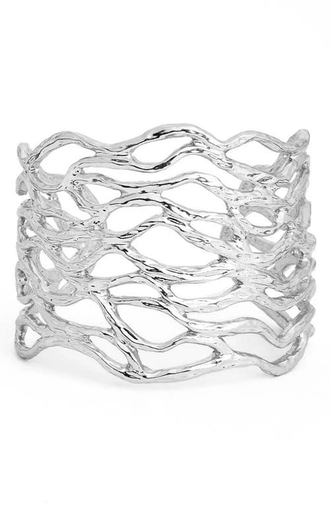 Karine Sultan Open Cuff in Silver at Nordstrom