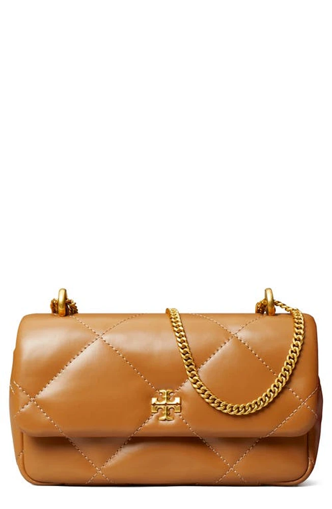 Tory Burch Kira Mini Diamond Quilted Leather Crossbody Bag in Tan at Nordstrom