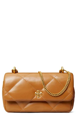 Tory Burch Kira Mini Diamond Quilted Leather Crossbody Bag in Tan at Nordstrom