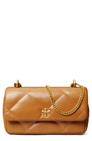 Tory Burch Kira Mini Diamond Quilted Leather Crossbody Bag in Tan at Nordstrom