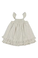 L'Ovedbaby Smocked Organic Cotton Dress Stone Dot at Nordstrom,