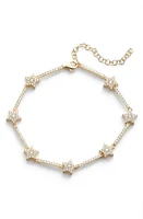 SHYMI Pavé Star Station Tennis Bracelet in Gold at Nordstrom, Size 8