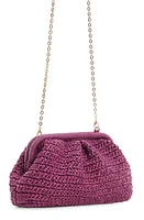 MANGO Woven Frame Clutch in Bright Pink at Nordstrom