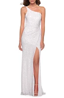 La Femme Sequin One-Shoulder Gown at Nordstrom,