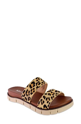 MIA Elori Calf Hair Slide Sandal Tan/Brown at Nordstrom,