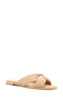 Schutz Fairy Slide Sandal Honey Beige Leather at Nordstrom,