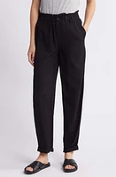 Wit & Wisdom Skyrise Paperbag Waist Cuff Straight Leg Pants at Nordstrom,