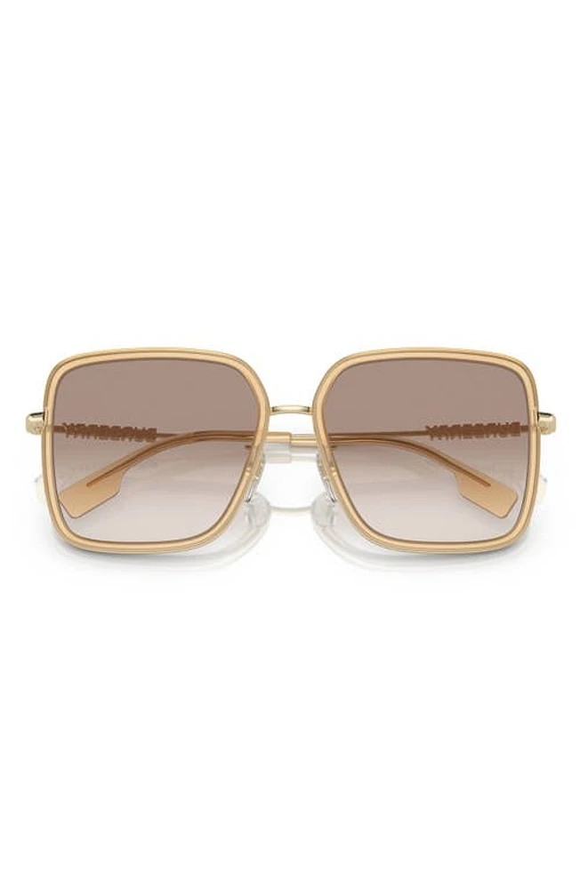 burberry Dionne 59mm Gradient Square Sunglasses in Opal Beige at Nordstrom