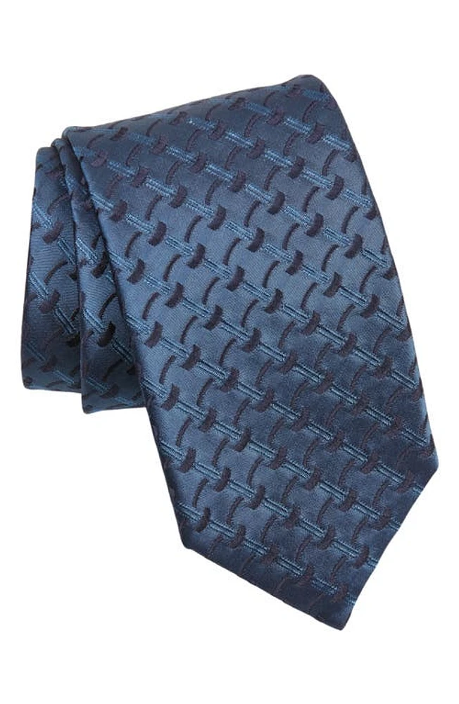 Canali Geometric Silk Tie in at Nordstrom