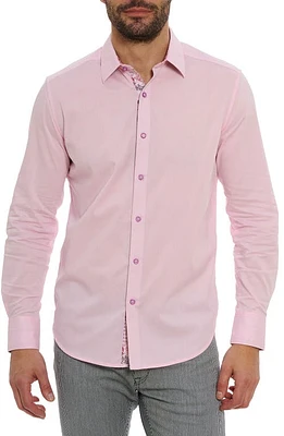 Robert Graham Classic Fit Solid Cotton Button-Up Shirt at Nordstrom,