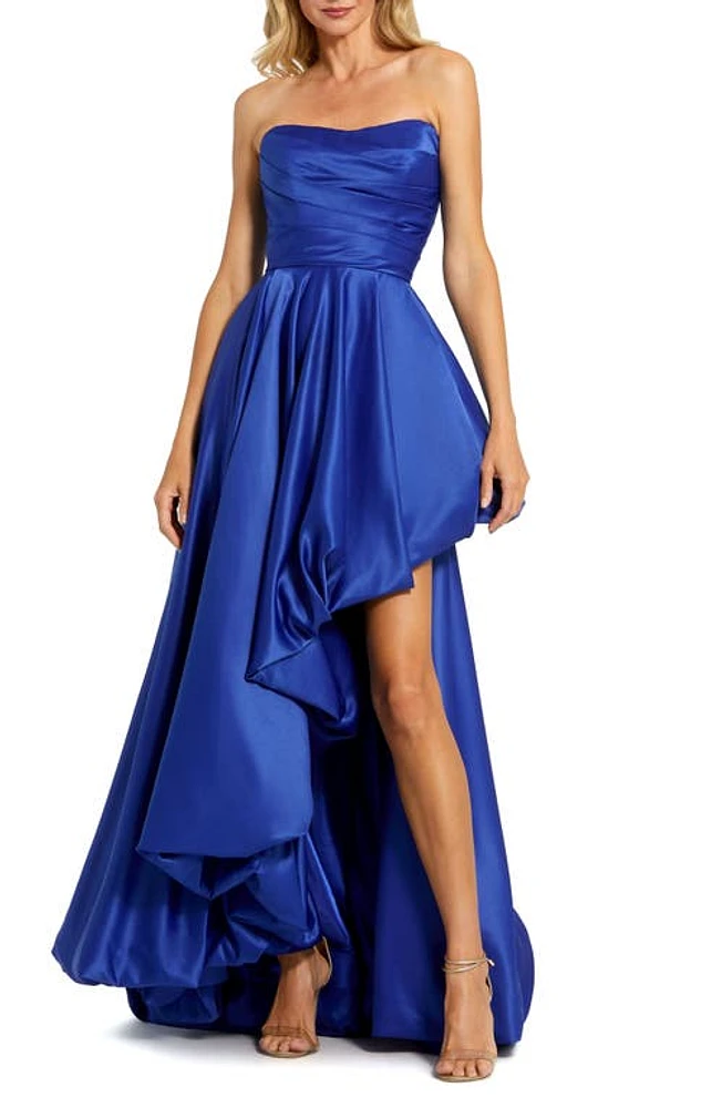 Mac Duggal Strapless Asymmetric A-Line Gown at Nordstrom,