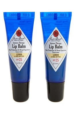 Jack Black Intense Therapy Lip Balm SPF 25 Duo in Lemon Shea at Nordstrom