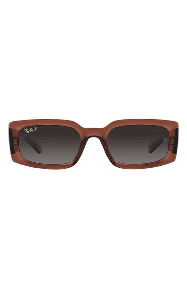 Ray-Ban Kiliane 54mm Gradient Polarized Pillow Sunglasses in Transparent Brown at Nordstrom