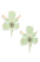 Lele Sadoughi Paper Lily Drop Earrings in Kiwi Sparkle at Nordstrom