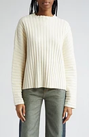 Eckhaus Latta Keyboard Linen & Cotton Rib Sweater Porcelain at Nordstrom,