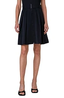 Akris punto Belted Taffeta Skirt Black at Nordstrom,