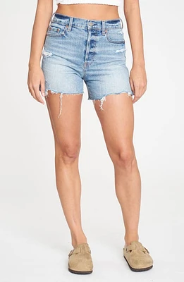 DAZE Bottom Line Ripped High Waist Denim Cutoff Shorts Time Out Vintage at Nordstrom,