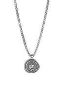 Degs & Sal Men's Sterling Silver Memento Mori Medallion Necklace at Nordstrom