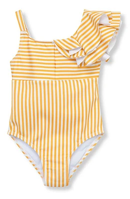 Habitual Kids Kids' Rumba Glow One-Shoulder One-Piece Swimsuit Orange at Nordstrom,