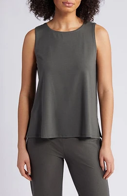 Eileen Fisher Crewneck Jersey Tank Grove at Nordstrom,